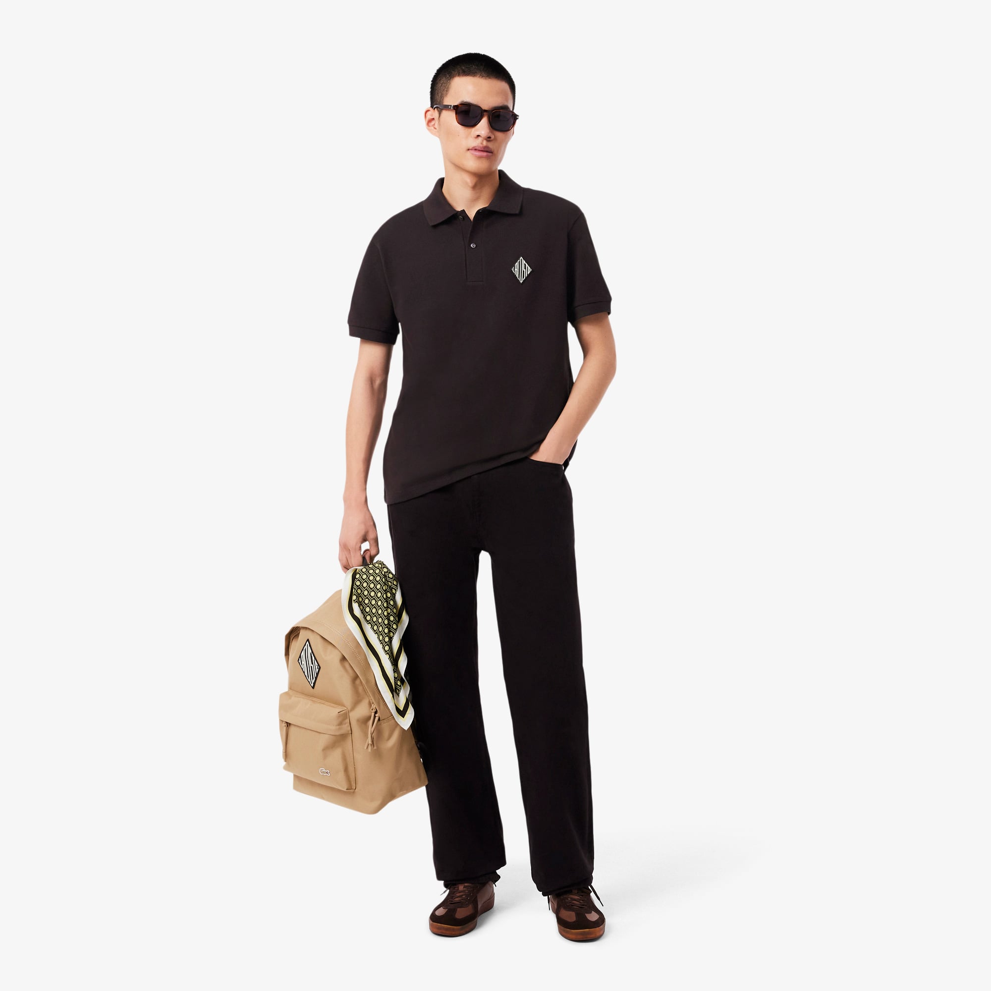  Lacoste Erkek Classic Fit Koyu Kahverengi Polo