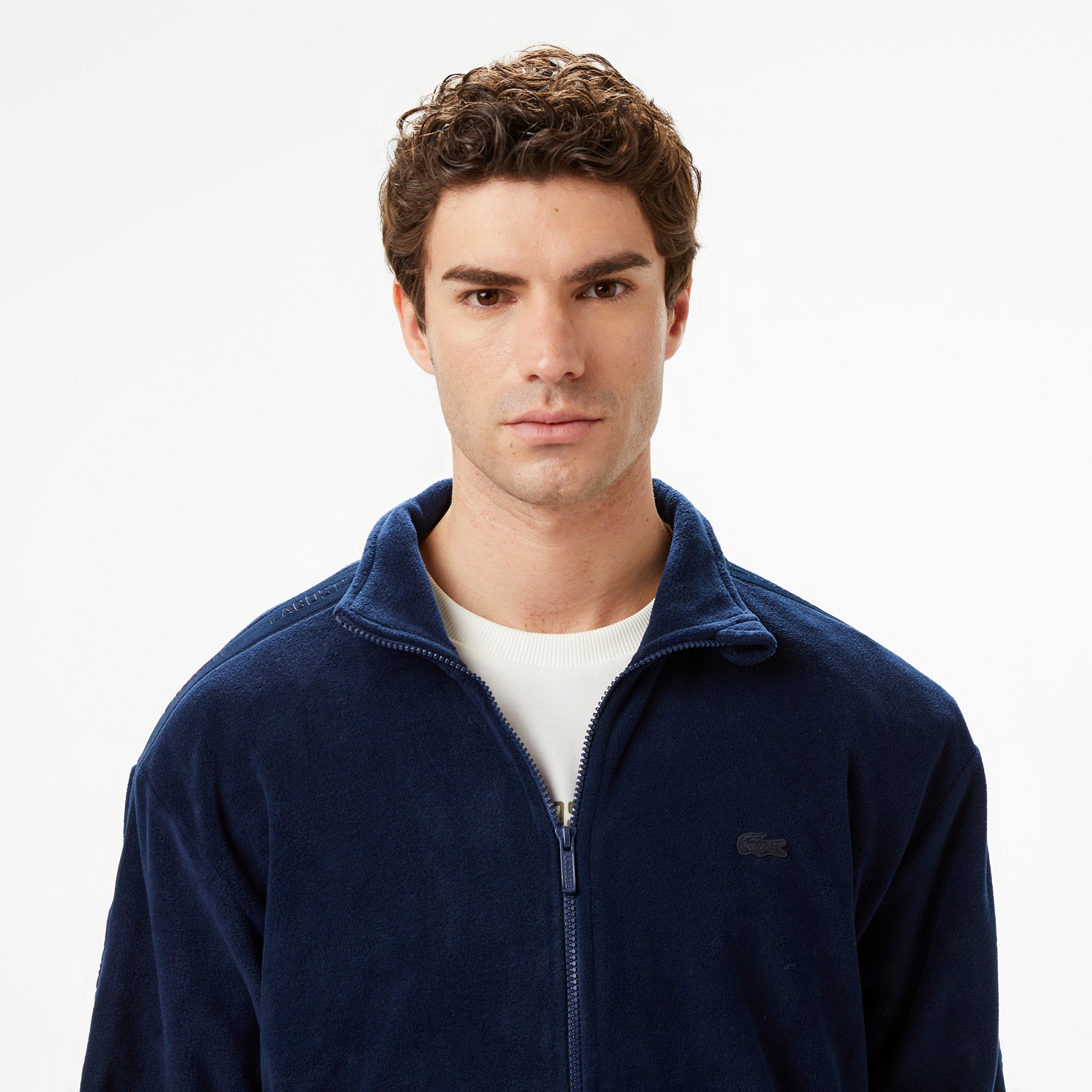 Lacoste Erkek Loose Fit Fermuarlı Lacivert Sweatshirt