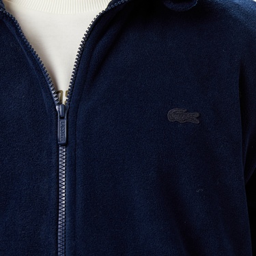  Lacoste Erkek Loose Fit Fermuarlı Lacivert Sweatshirt