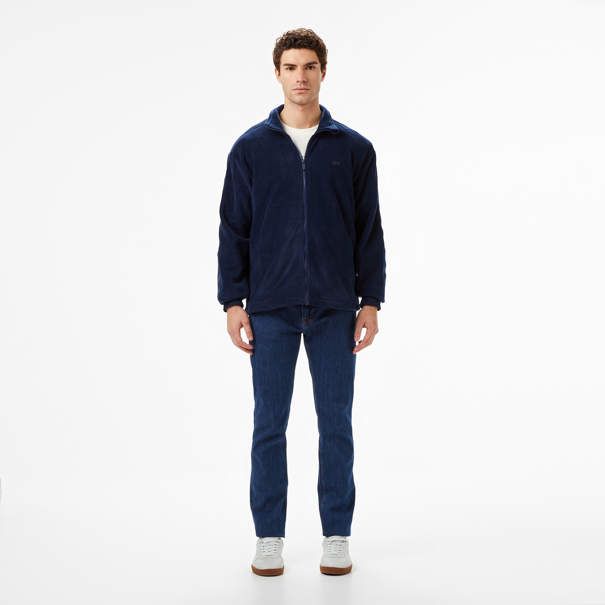 Lacoste Erkek Loose Fit Fermuarlı Lacivert Sweatshirt