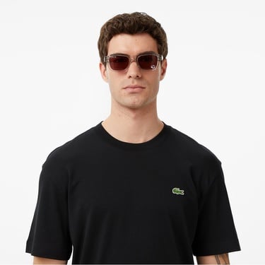  Lacoste Erkek Relaxed Fit Bisiklet Yaka Organik Pamuk Siyah T-Shirt