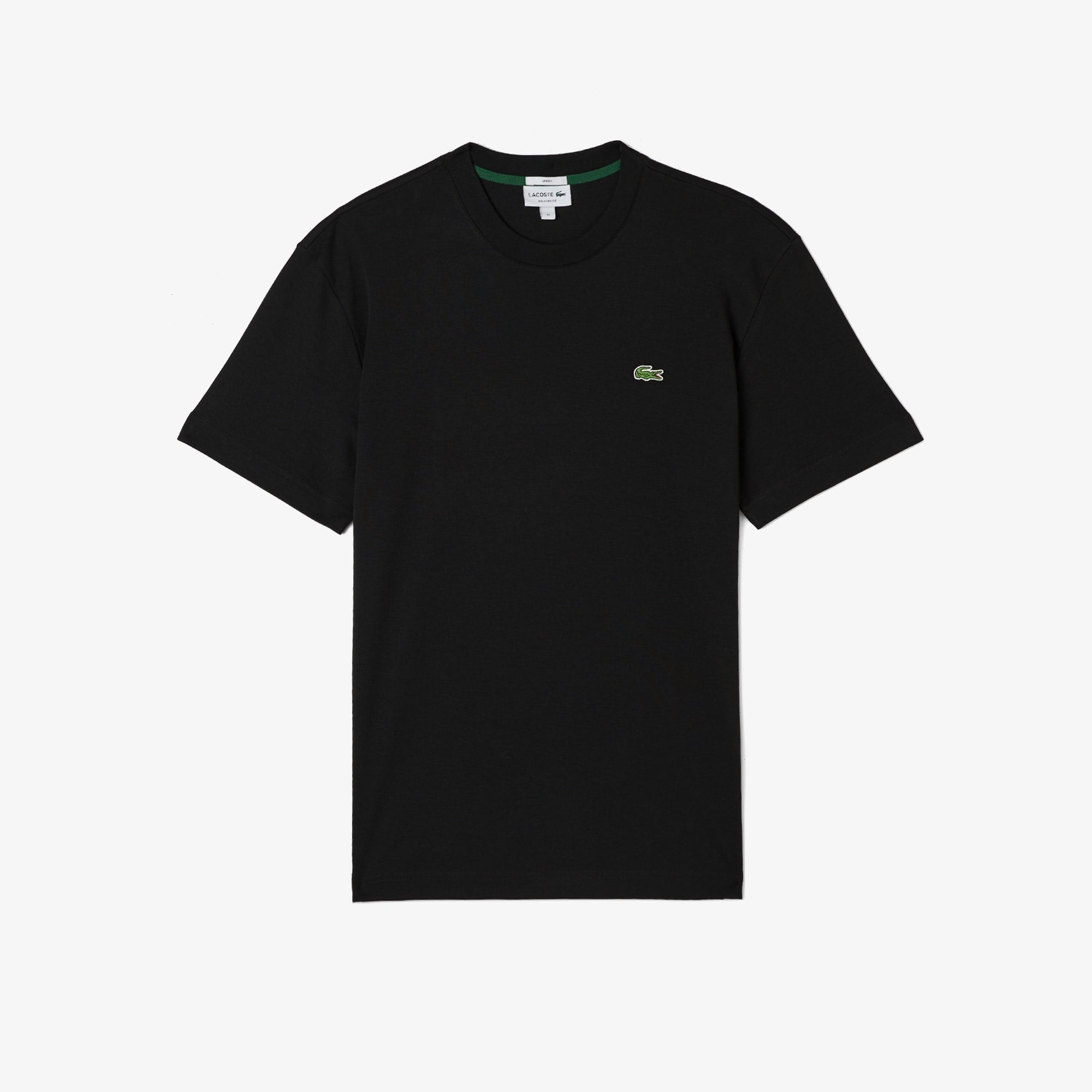 Lacoste Erkek Relaxed Fit Bisiklet Yaka Organik Pamuk Siyah T-Shirt