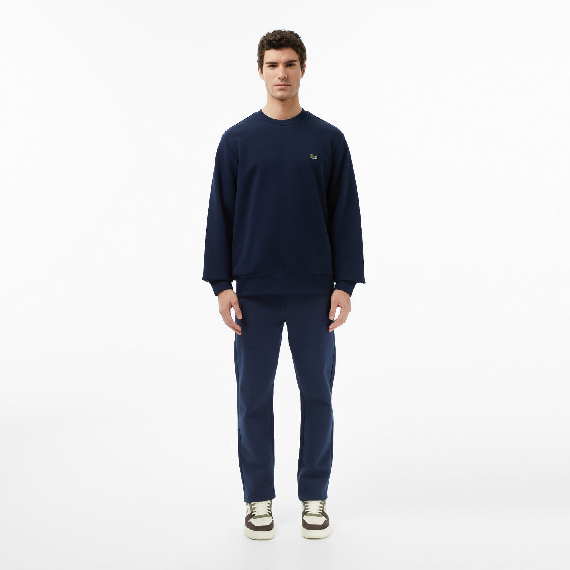 Lacoste Erkek Classic Fit Bisiklet Yaka Lacivert Sweatshirt