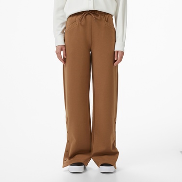  Lacoste Kadın Straight Fit Açık Kahverengi Eşofman Altı