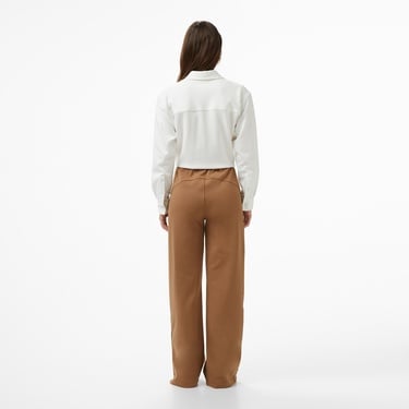  Lacoste Kadın Straight Fit Açık Kahverengi Eşofman Altı