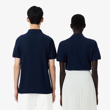  Lacoste Rolex Paris Masters Erkek Regular Fit Baskılı Lacivert Polo