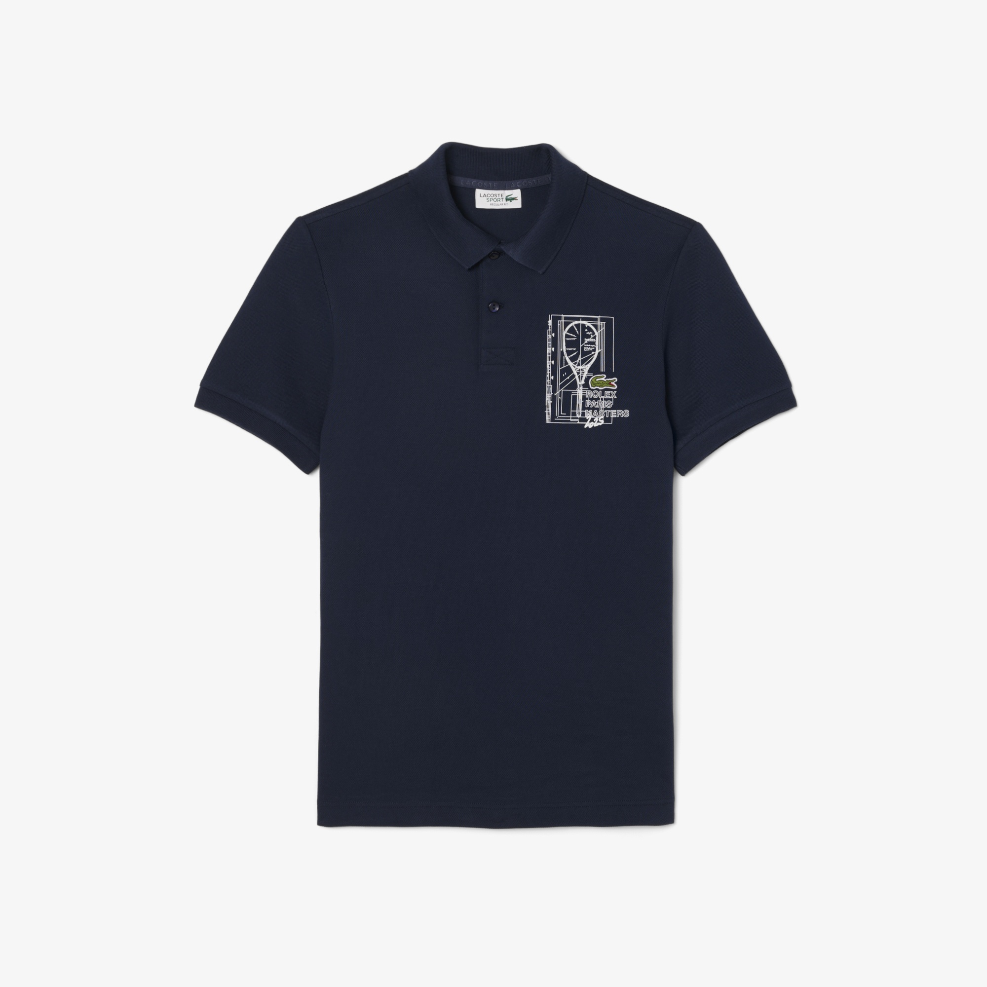 Lacoste Rolex Paris Masters Erkek Regular Fit Baskılı Lacivert Polo