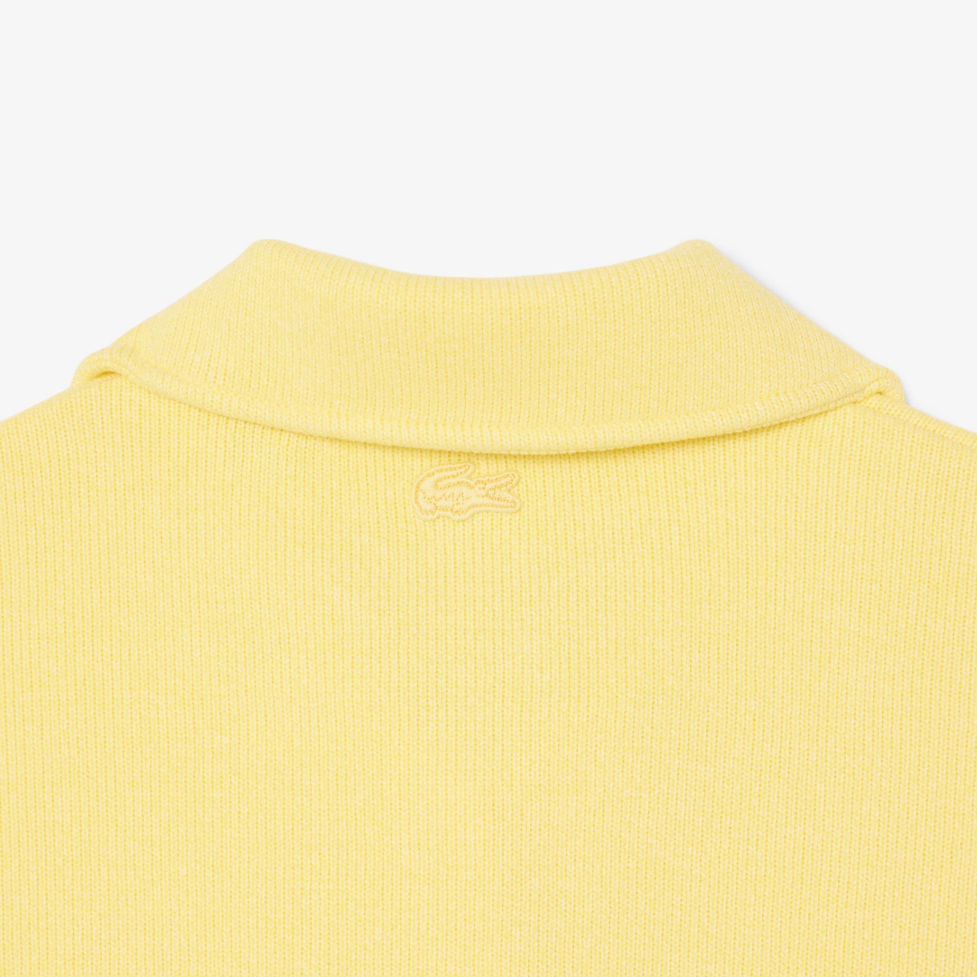 Lacoste Kadın Oversize Fit Polo Yaka Sarı Sweatshirt