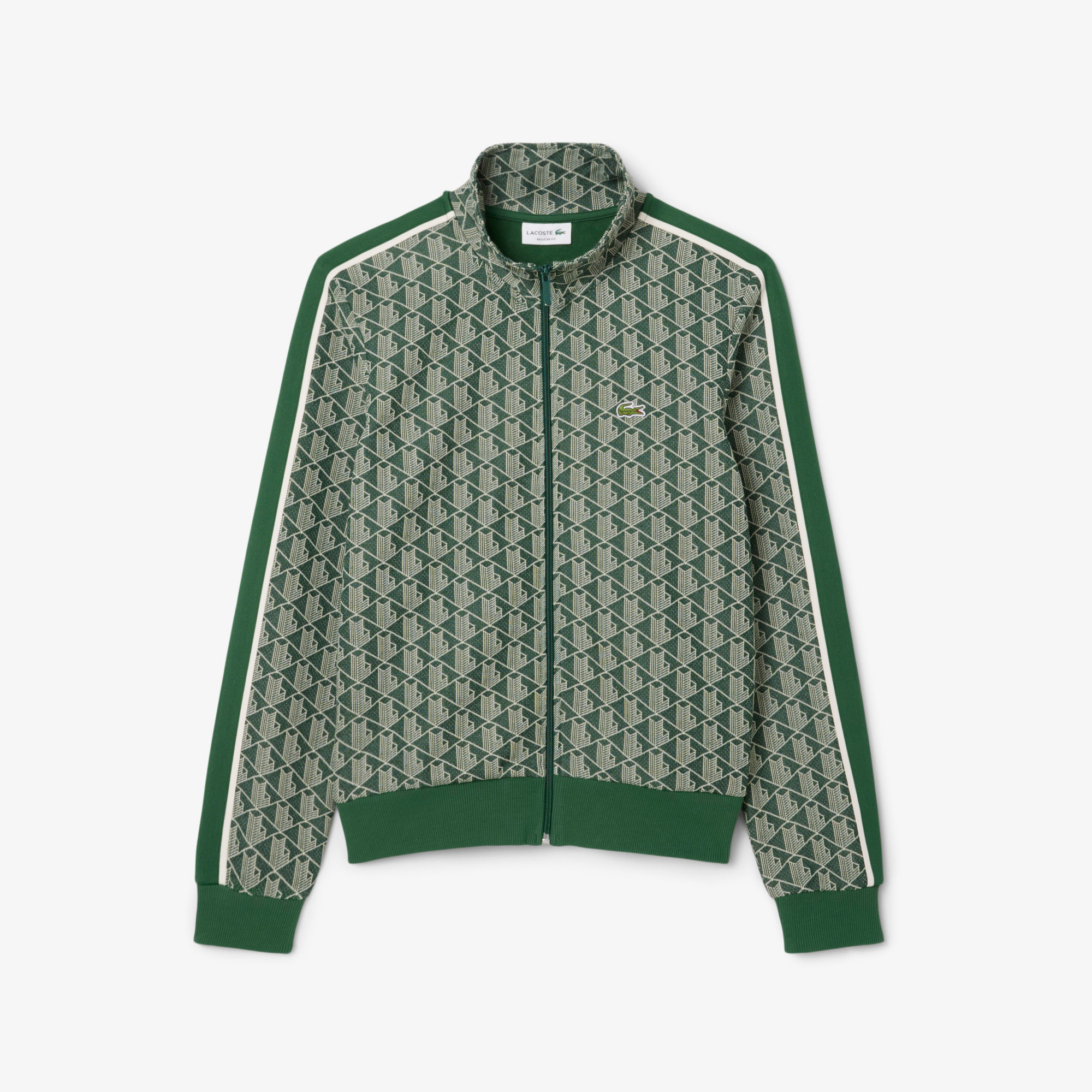 Lacoste Erkek Regular Fit Dik Yaka Monogram Yeşil Sweatshirt