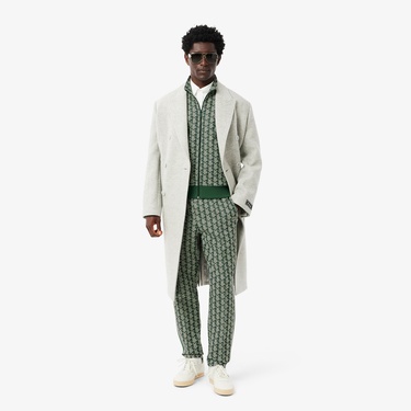  Lacoste Erkek Regular Fit Dik Yaka Monogram Yeşil Sweatshirt