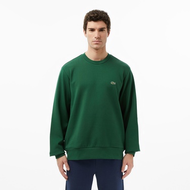  Lacoste Erkek Classic Fit Bisiklet Yaka Yeşil Sweatshirt