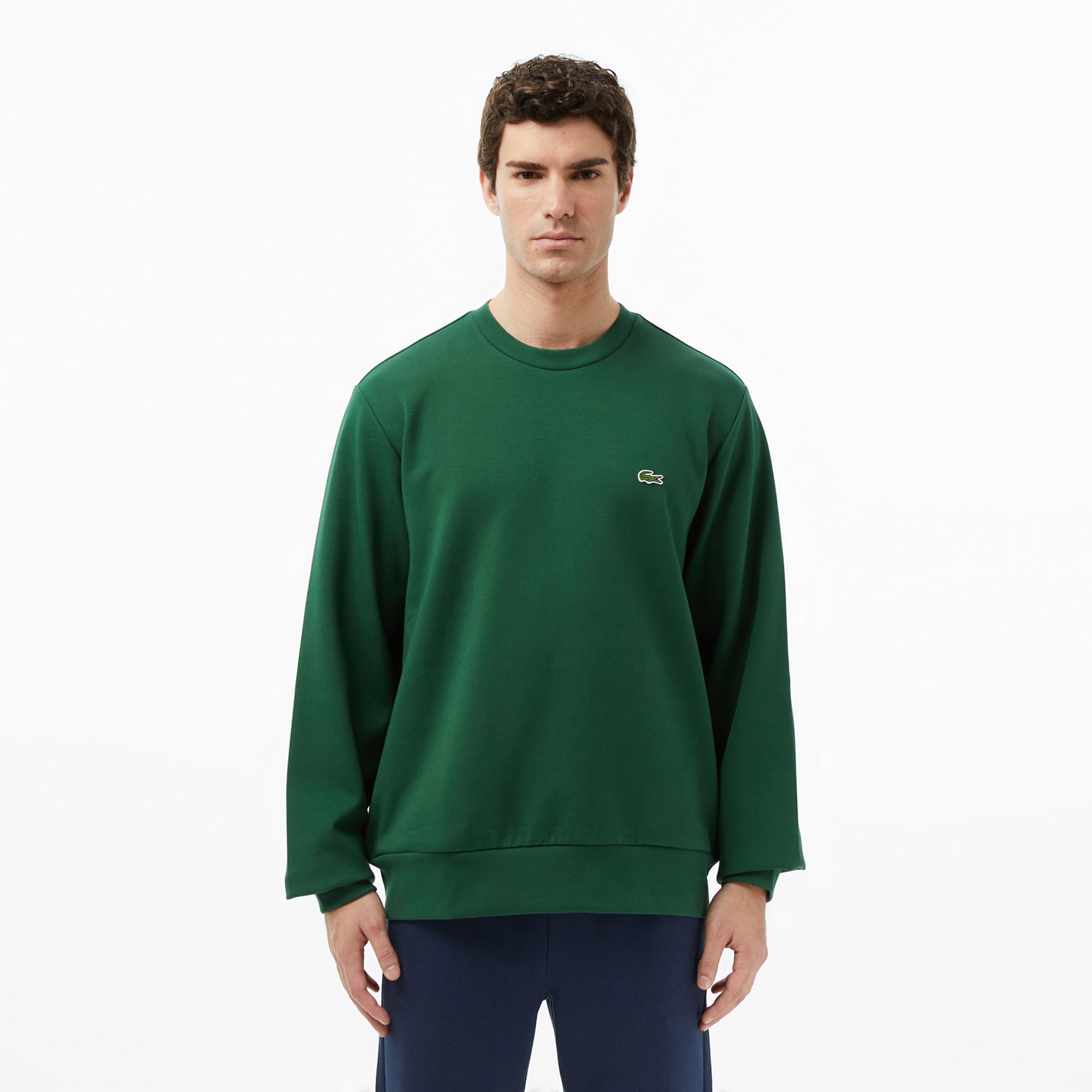  Lacoste Erkek Classic Fit Bisiklet Yaka Yeşil Sweatshirt