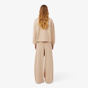  Lacoste Kadın Oversize Fit Bej Eşofman Altı