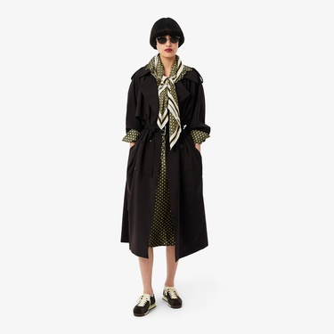  Lacoste Kadın Desenli Kahverengi Fular