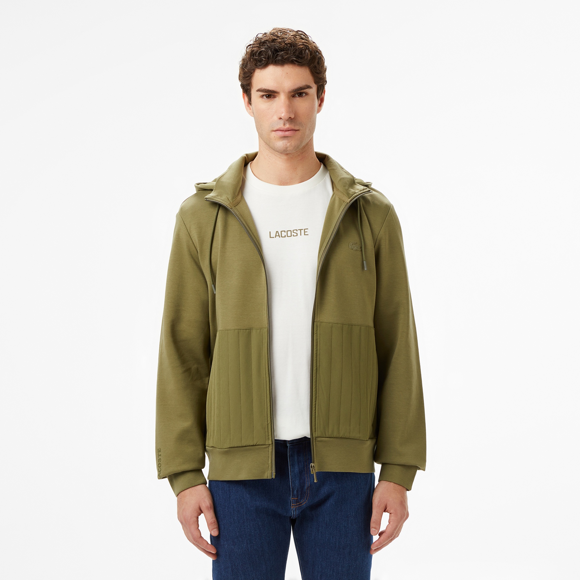 Lacoste Erkek Regular Fit Kapüşonlu Haki Sweatshirt