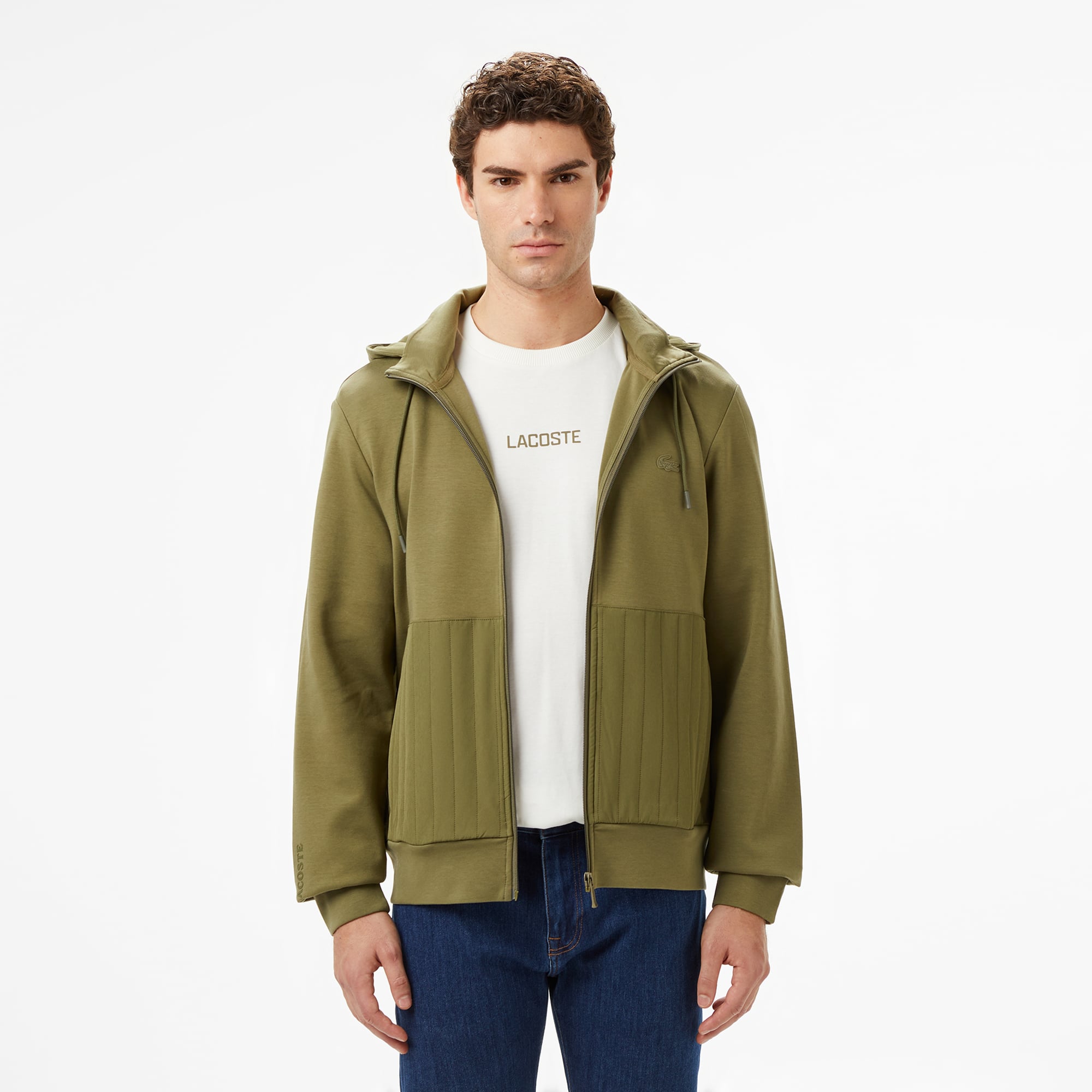  Lacoste Erkek Regular Fit Kapüşonlu Haki Sweatshirt