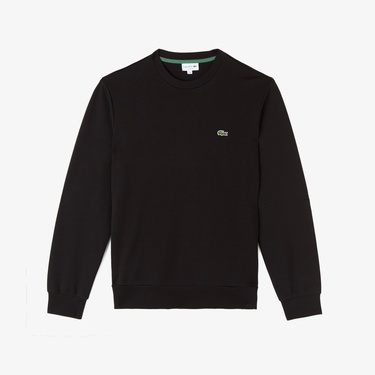  Lacoste Erkek Classic Fit Bisiklet Yaka Siyah Sweatshirt