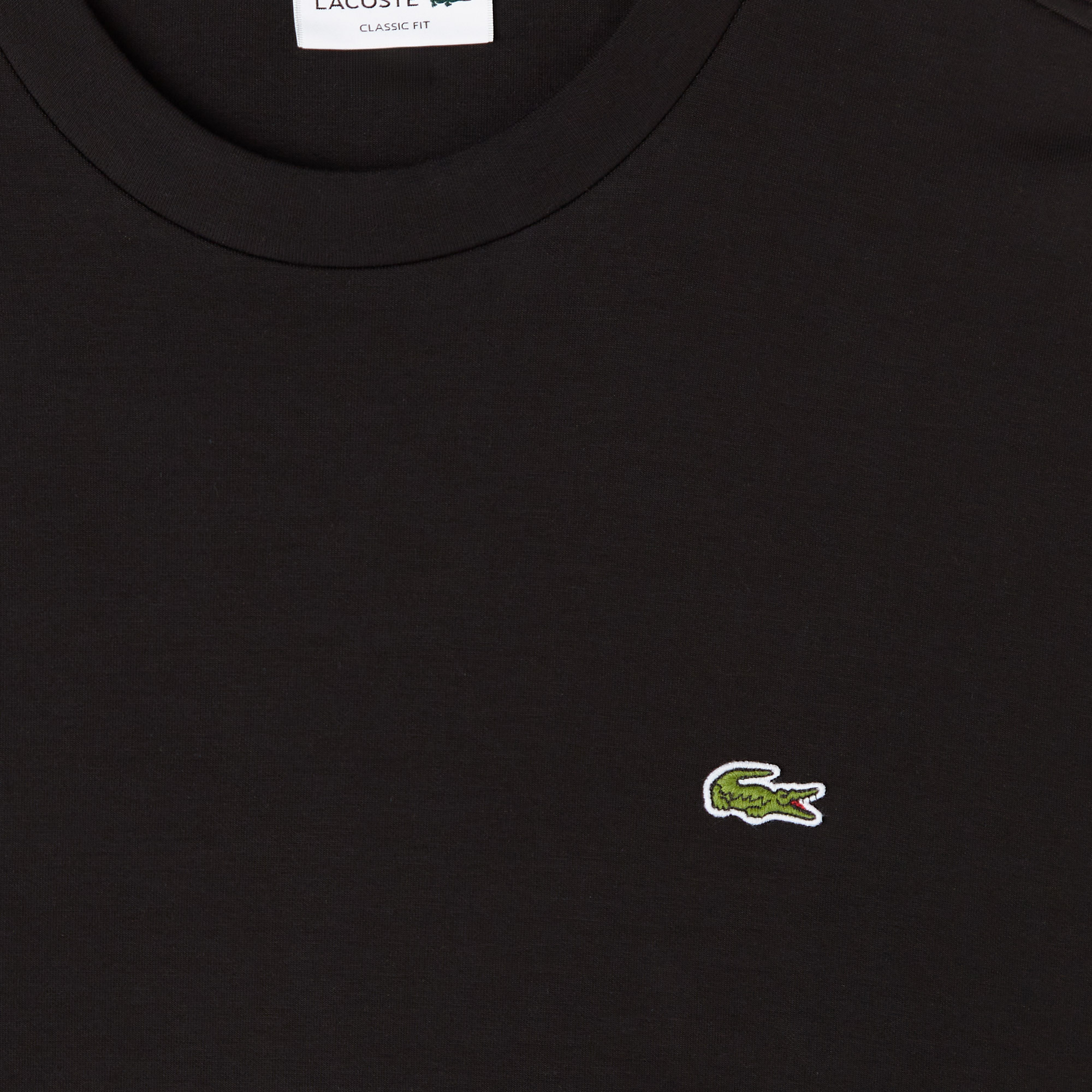 Lacoste Erkek Classic Fit Bisiklet Yaka Siyah Sweatshirt