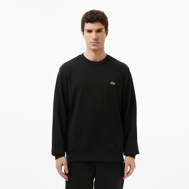  Lacoste Erkek Classic Fit Bisiklet Yaka Siyah Sweatshirt
