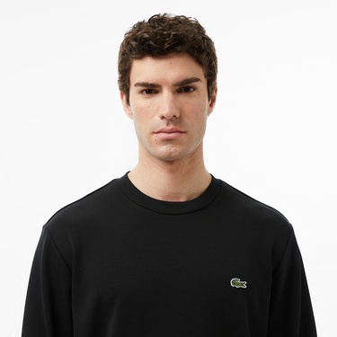  Lacoste Erkek Classic Fit Bisiklet Yaka Siyah Sweatshirt