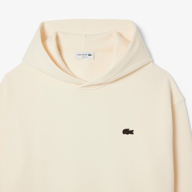  Lacoste Erkek Loose Fit Kapüşonlu Baskılı Sarı Sweatshirt