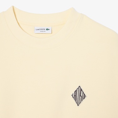  Lacoste Erkek Loose Fit Bisiklet Yaka Sarı Sweatshirt
