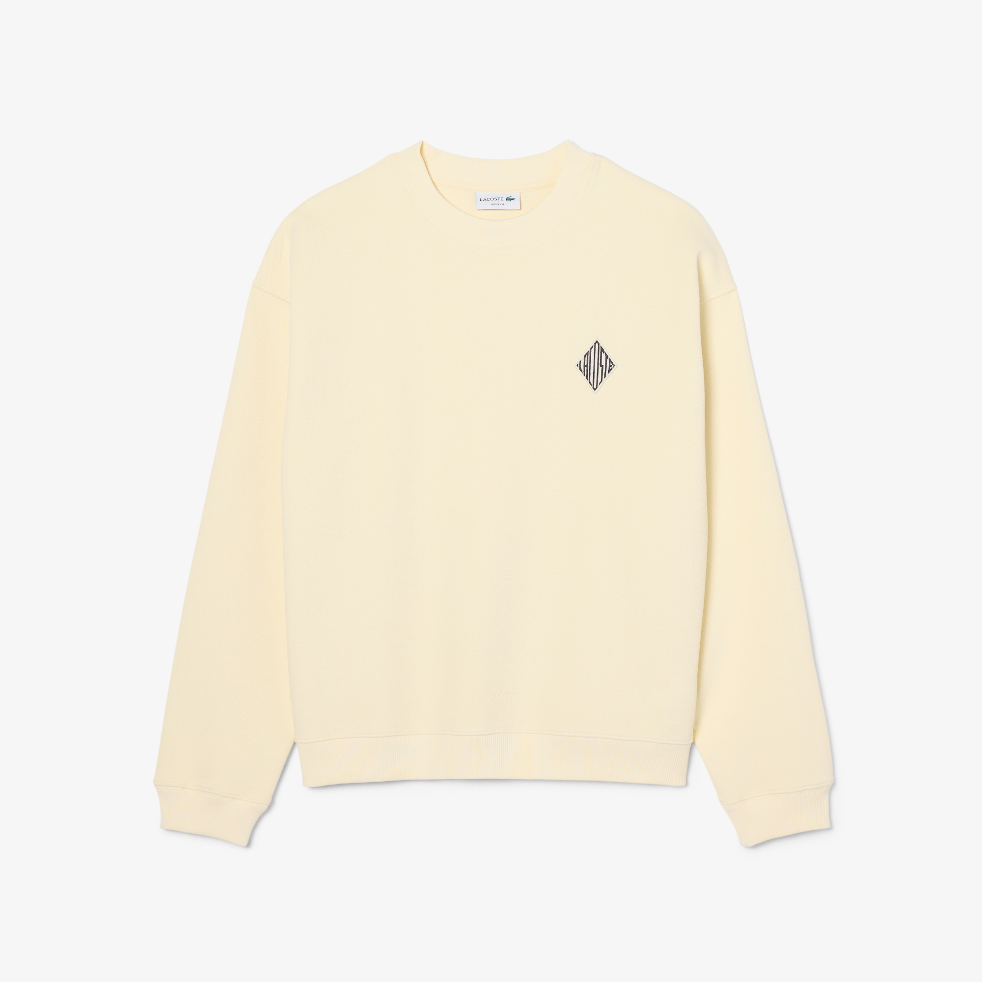 Lacoste Erkek Loose Fit Bisiklet Yaka Sarı Sweatshirt