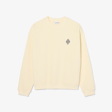  Lacoste Erkek Loose Fit Bisiklet Yaka Sarı Sweatshirt