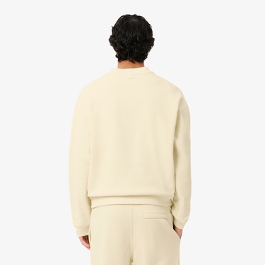  Lacoste Erkek Loose Fit Bisiklet Yaka Sarı Sweatshirt