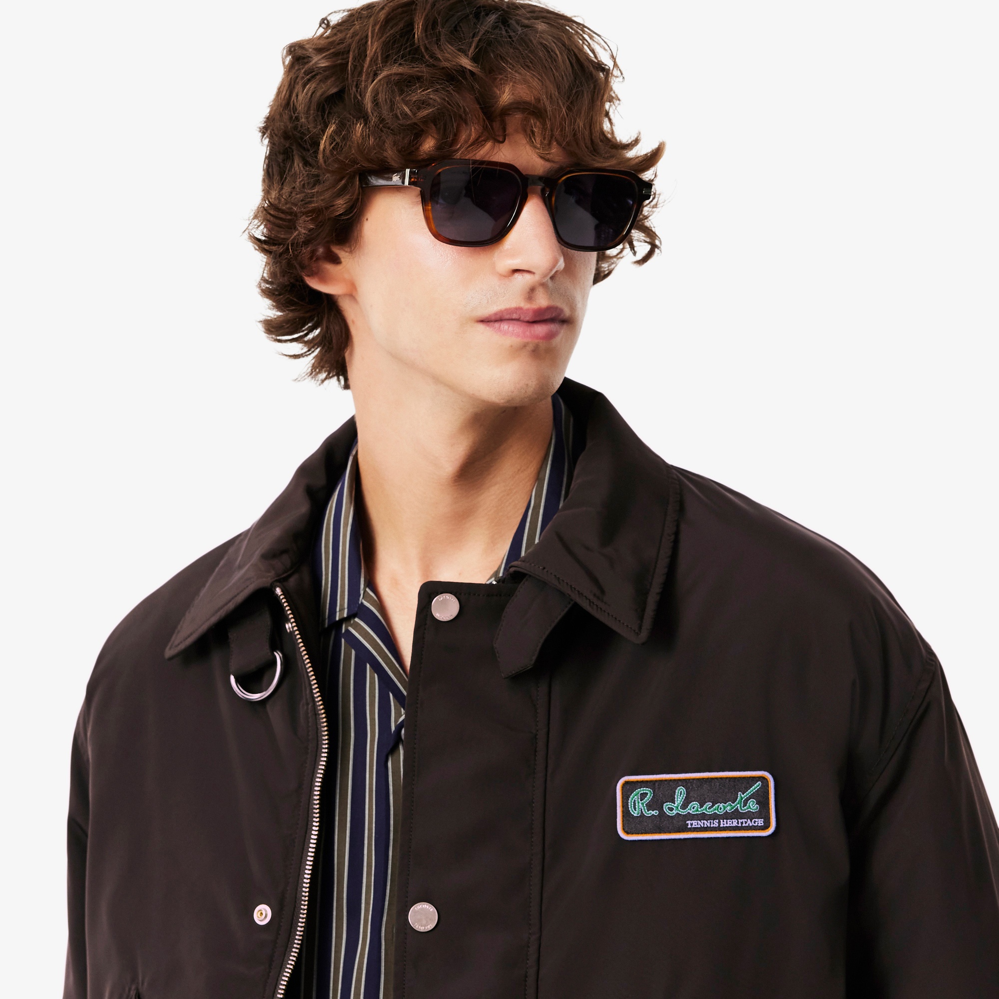 Lacoste Erkek Classic Fit Kahverengi Bomber Ceket