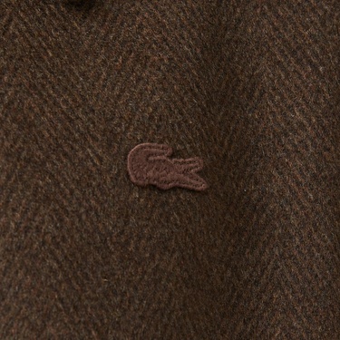  Lacoste Erkek Regular Fit Yün Kahverengi Kaban