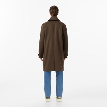  Lacoste Erkek Regular Fit Yün Kahverengi Kaban