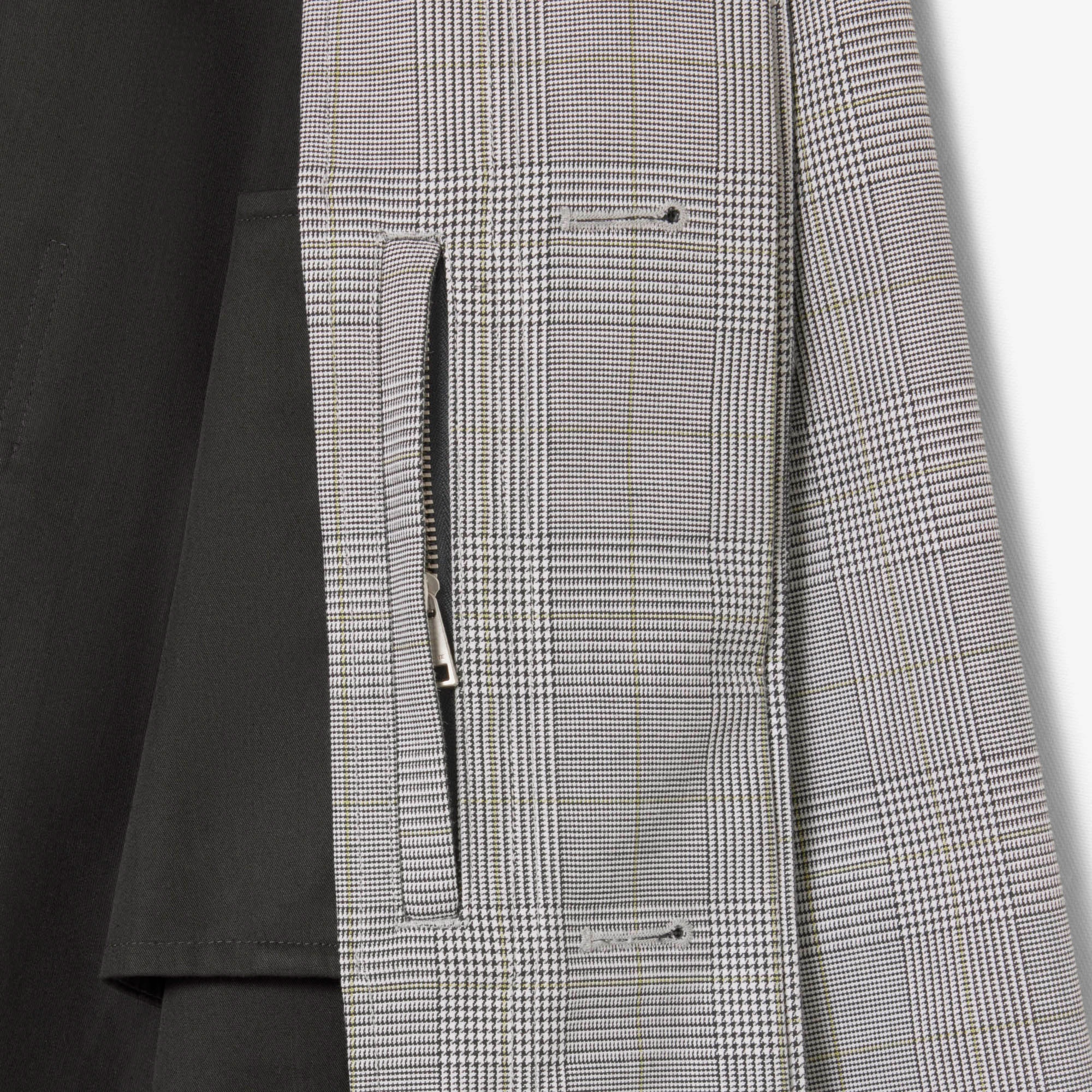 Lacoste Erkek Classic Fit Gömlek Yaka Ekose Beyaz Trençkot