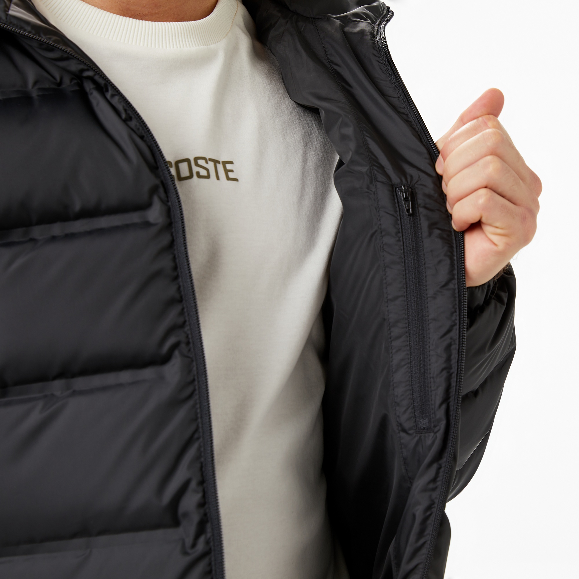 Lacoste Erkek Regular Fit Siyah Şişme Mont