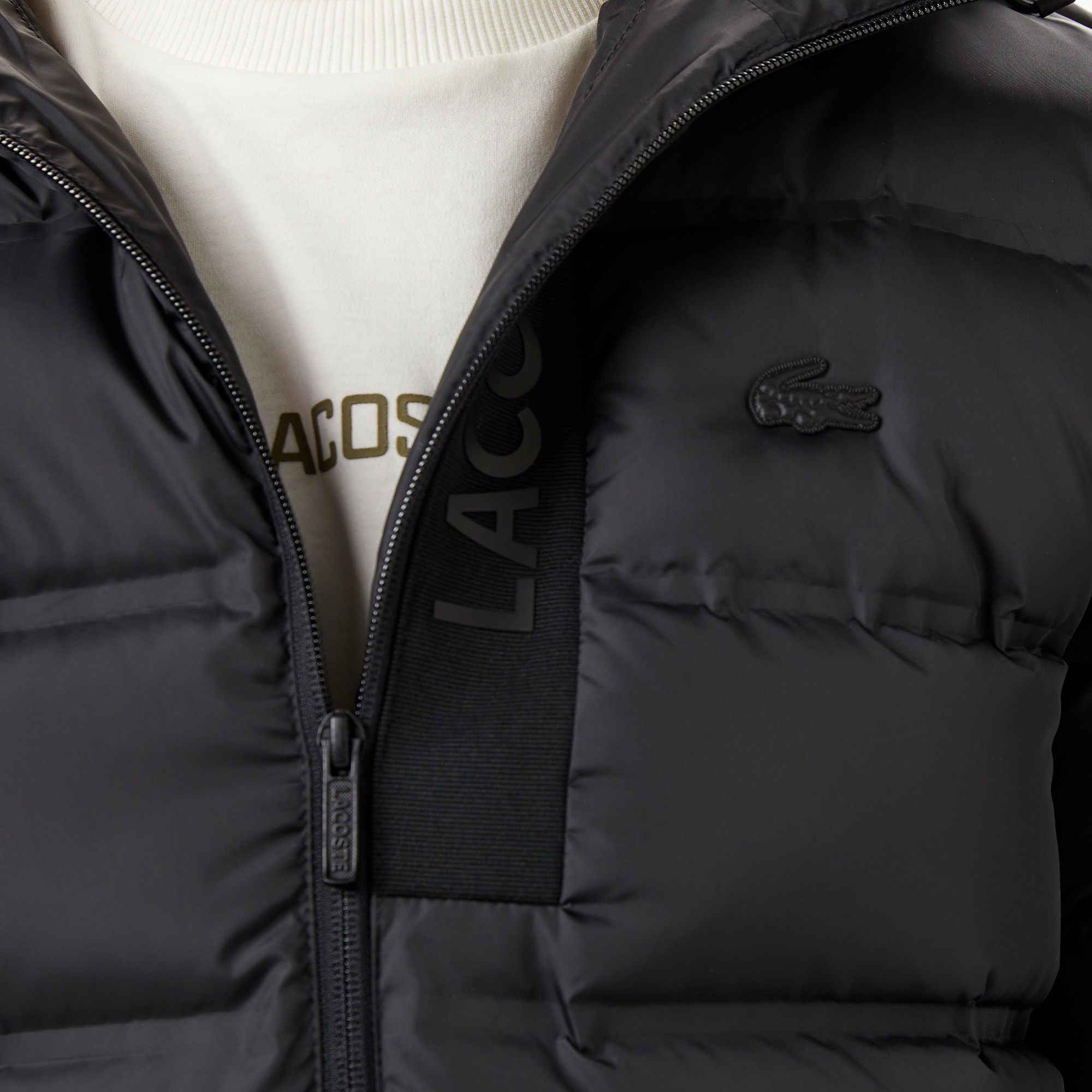 Lacoste Erkek Regular Fit Siyah Şişme Mont