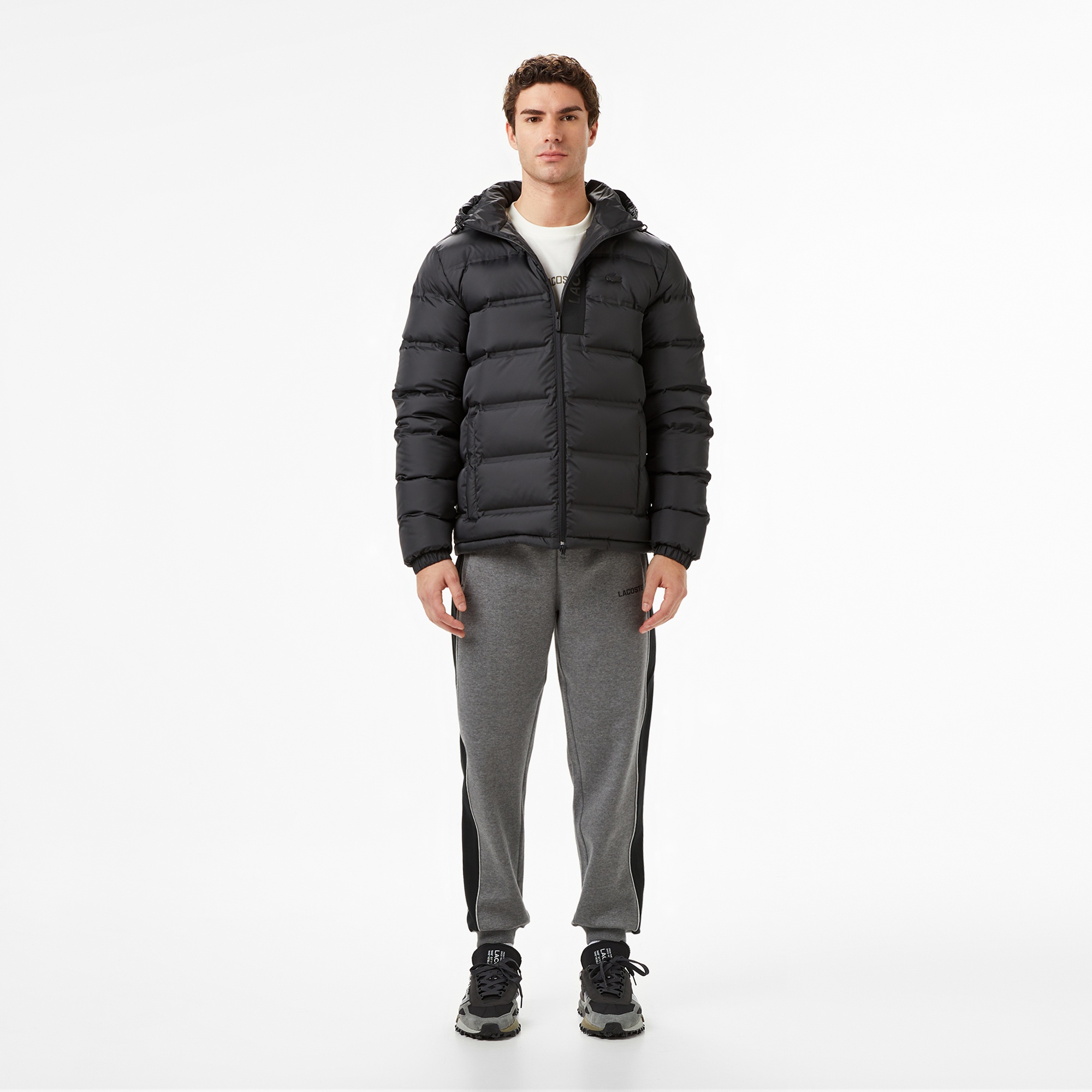 Lacoste Erkek Regular Fit Siyah Şişme Mont