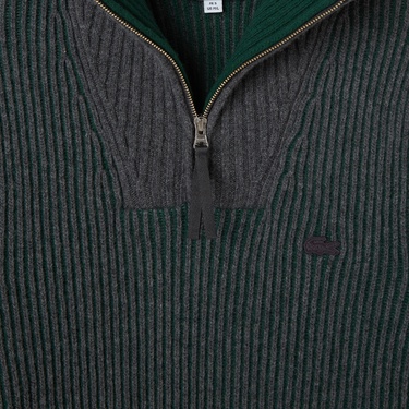  Lacoste Erkek Classic Fit Polo Yaka Gri Kazak