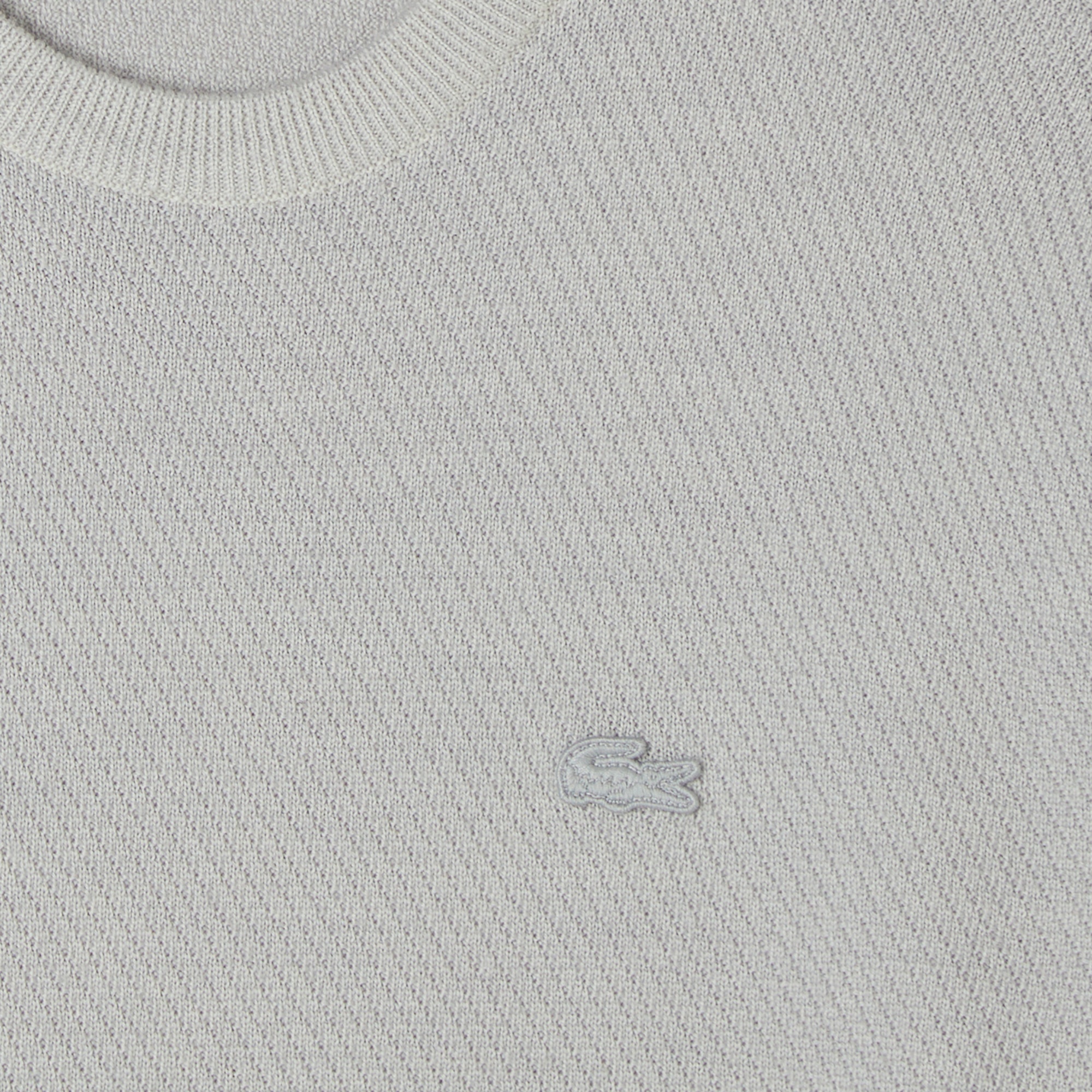 Lacoste Erkek Classic Fit Bisiklet Yaka Yün Gri Kazak