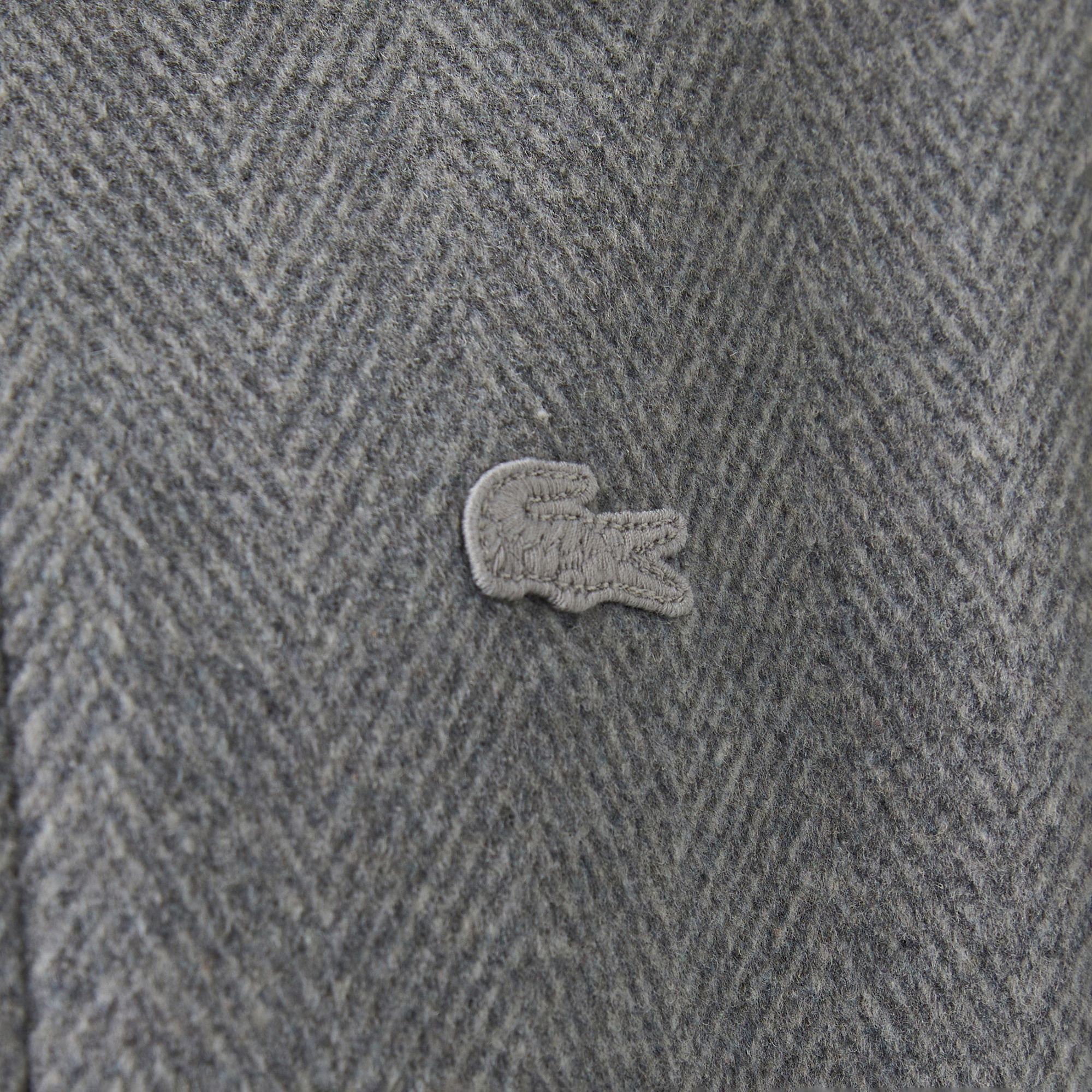 Lacoste Erkek Regular Fit Yün Gri Kaban