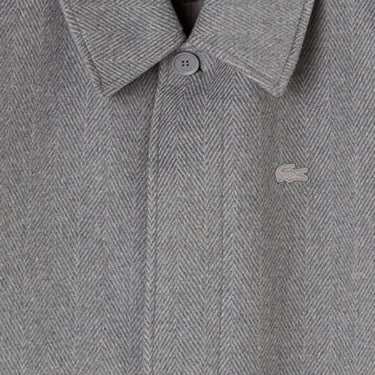  Lacoste Erkek Regular Fit Yün Gri Kaban