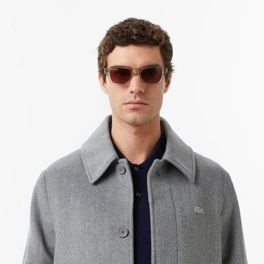  Lacoste Erkek Regular Fit Yün Gri Kaban