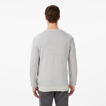  Lacoste Erkek Classic Fit Bisiklet Yaka Yün Gri Kazak