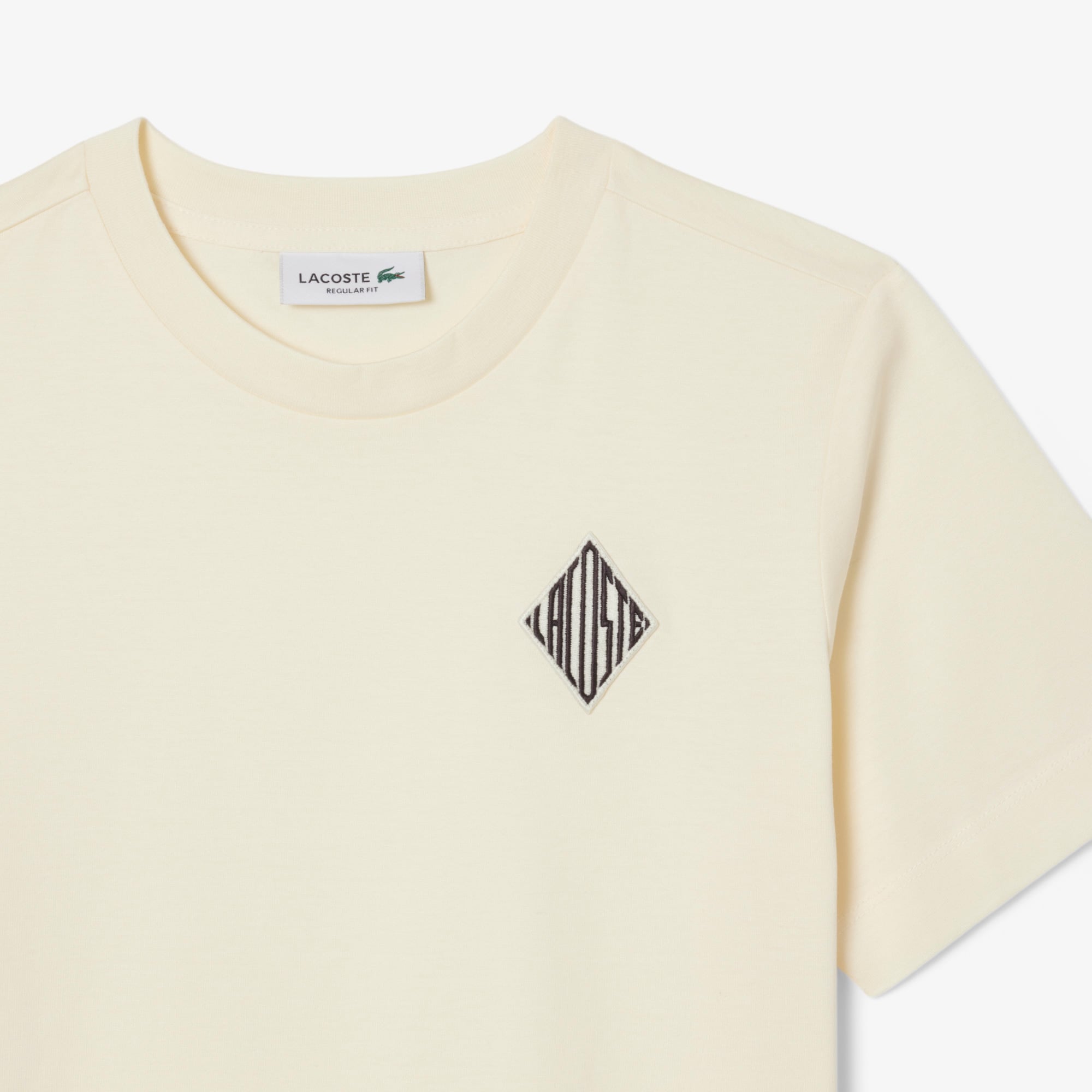 Lacoste Kadın Regular Fit Bisiklet Yaka Sarı T-Shirt