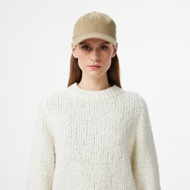  Lacoste Kadın Classic Fit Bisiklet Yaka Yün Krem Kazak