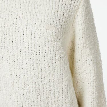  Lacoste Kadın Classic Fit Bisiklet Yaka Yün Krem Kazak