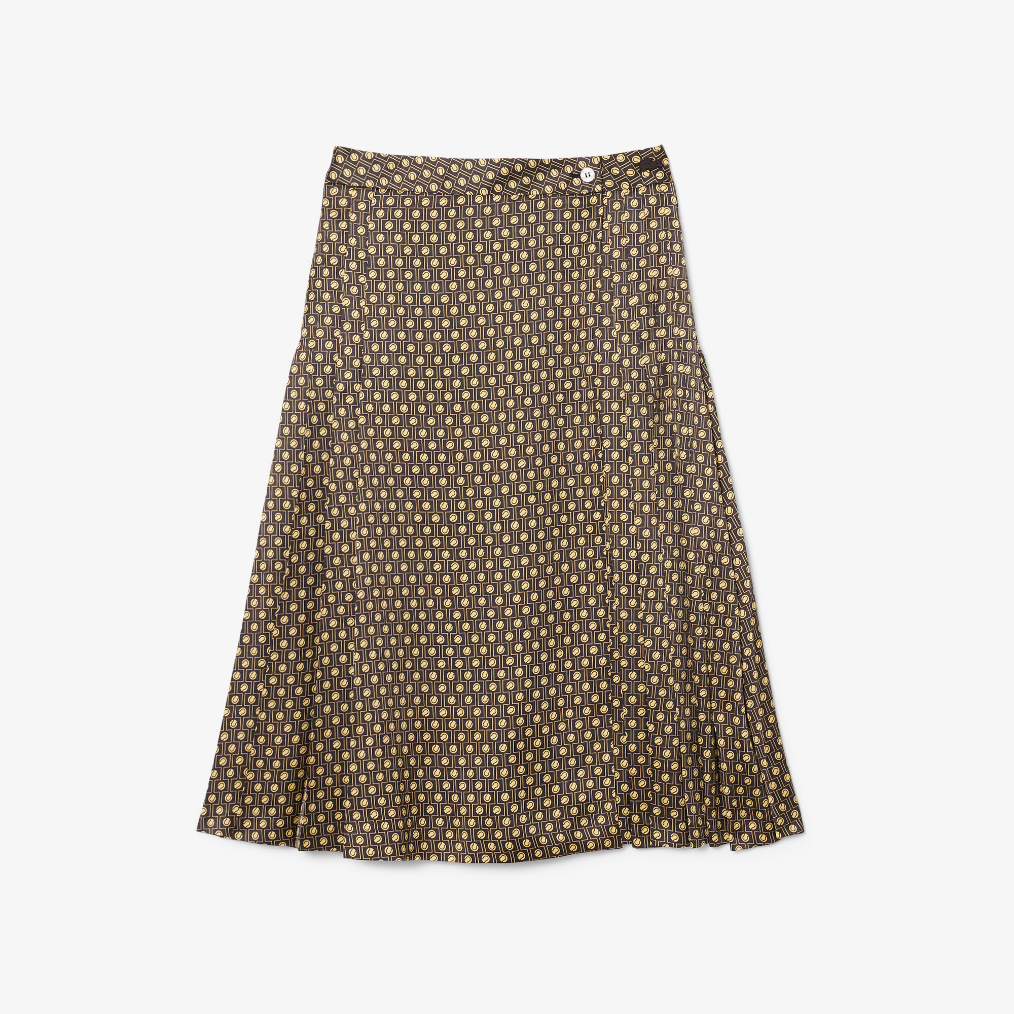 Lacoste Kadın Desenli Kahverengi Etek