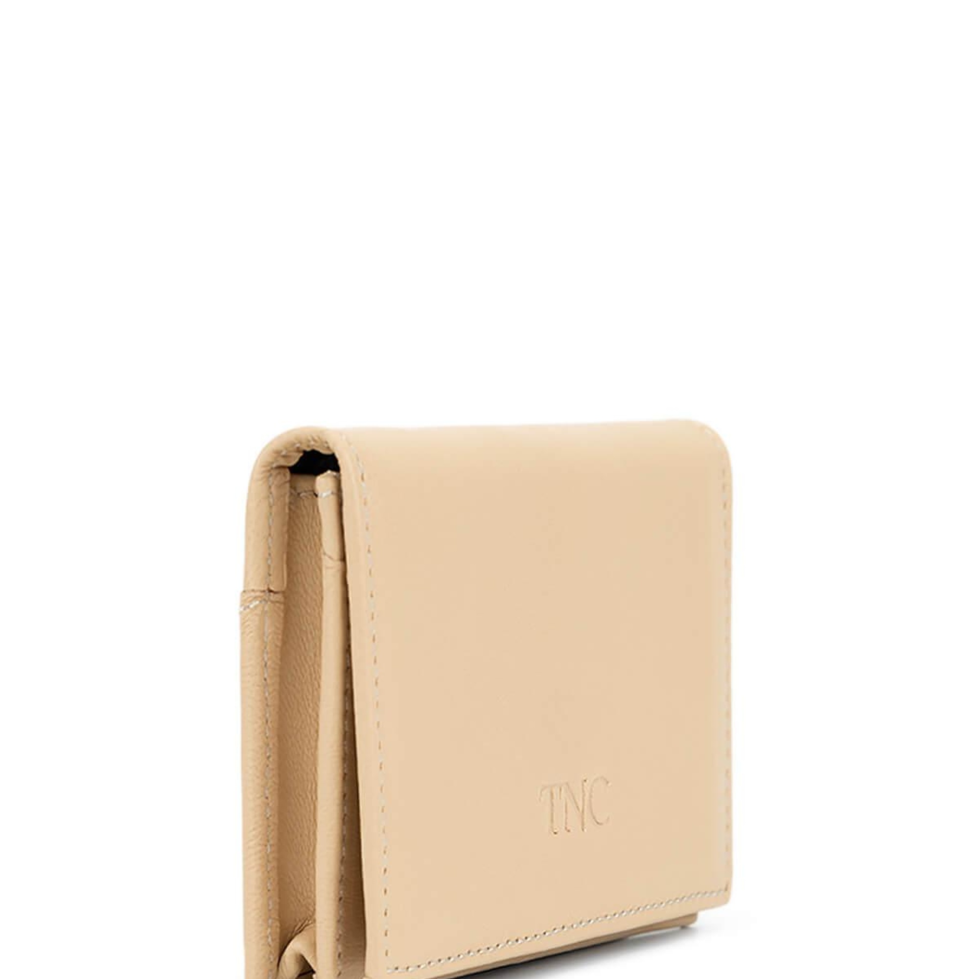 Tamer Tanca Erkek Hakiki Deri Bej Kartlık