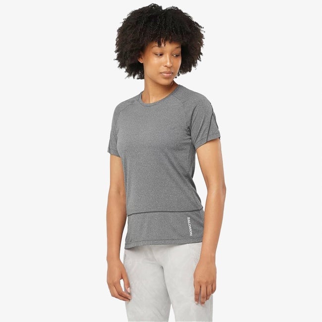  Salomon Cross Run Kadın Siyah T-Shirt