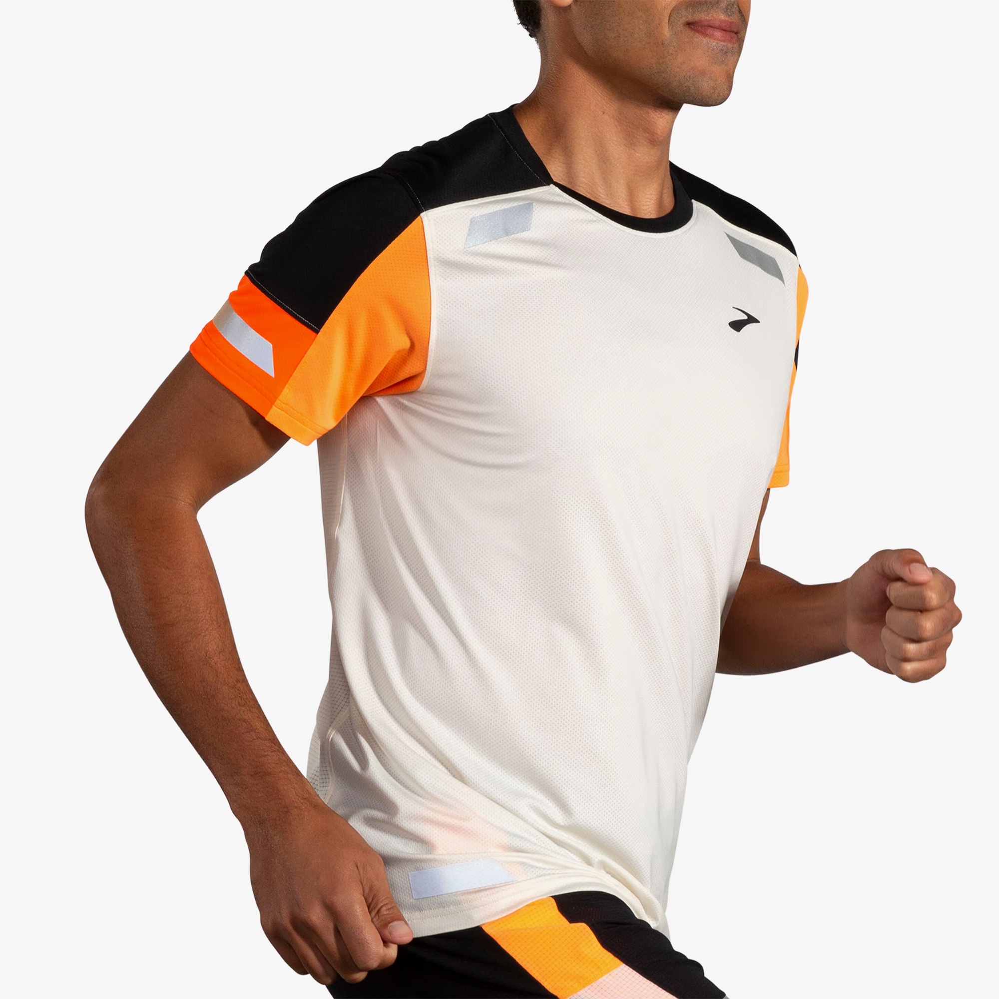 Brooks Run Visible Sleeve 2.0 Erkek Beyaz T-Shirt