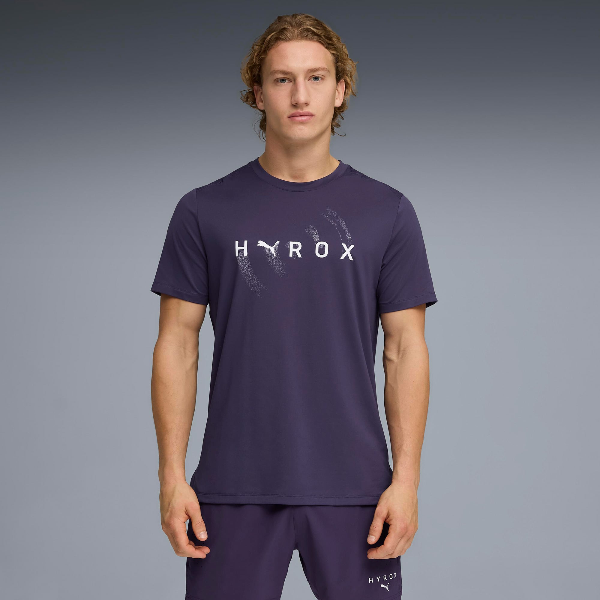  Puma x Hyrox Cloudspun Thermo Erkek Lacivert Antrenman T-Shirt
